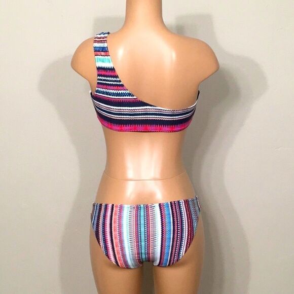 Jessica Simpson multicolored one-shouldered bikini - Picture 6 of 13